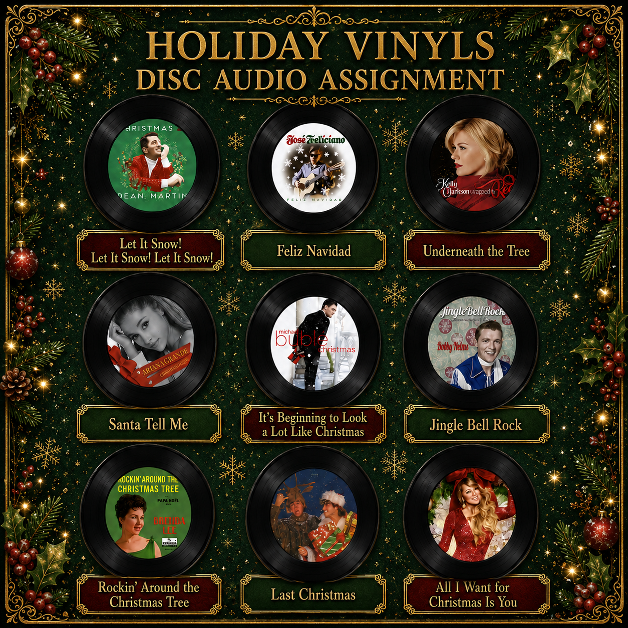 Holiday Vinyls Magnetic Record Player